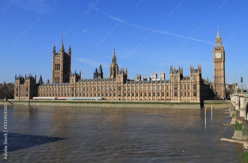 Big Ben and Westminster Palace in London UK