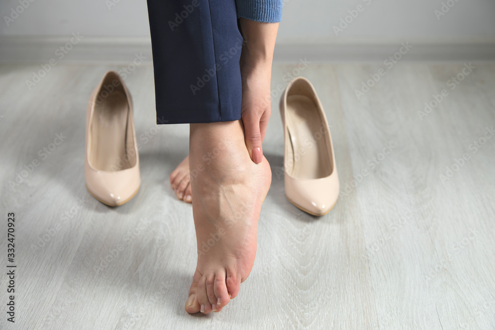 woman Feet hurt shoes Stock Photo Adobe Stock