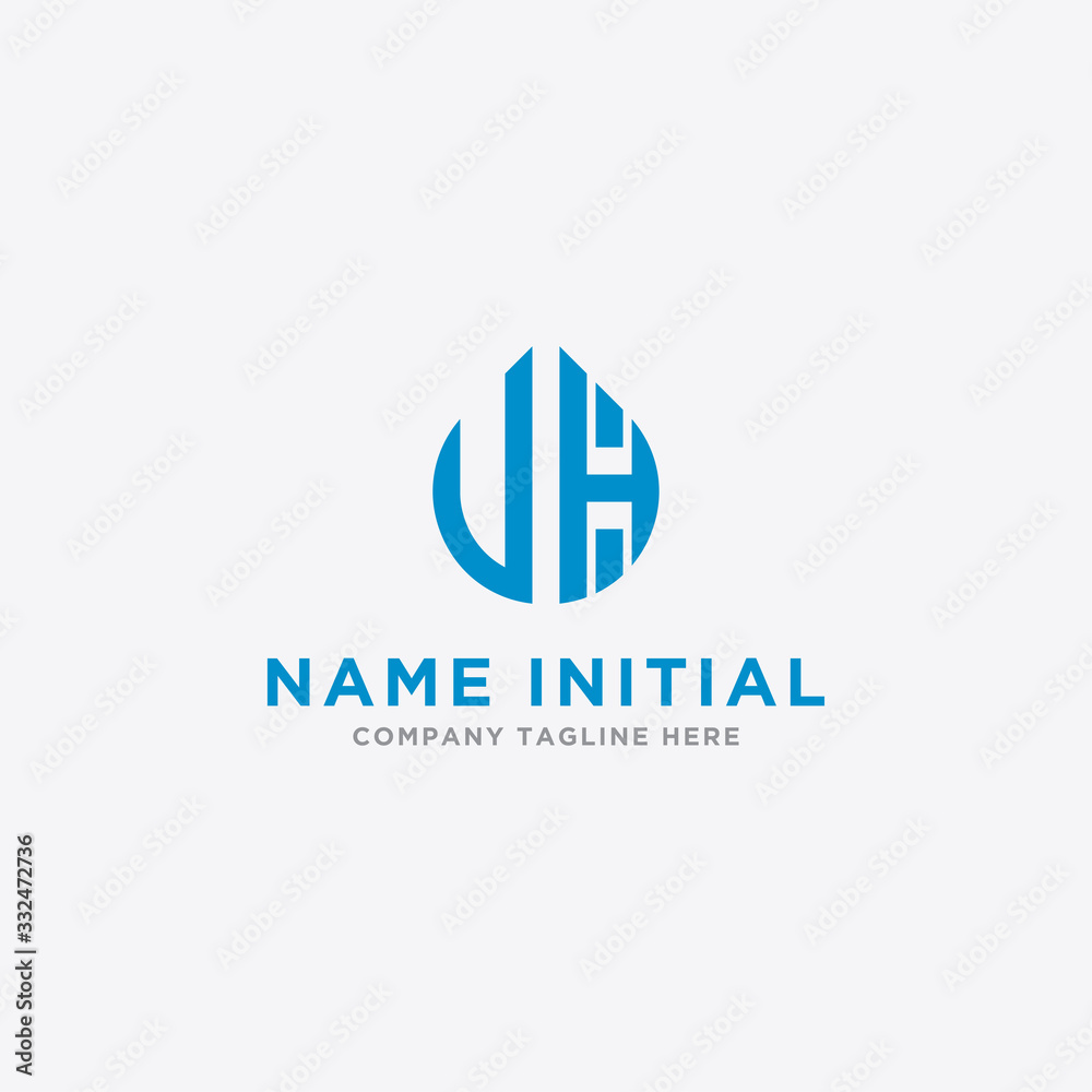 logo design inspiration for companies from the initial letters of the VH logo icon. -Vector