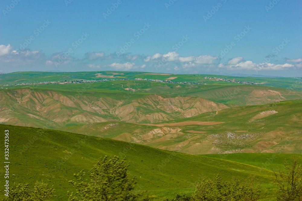 Fototapeta premium landscape with mountains and blue sky
