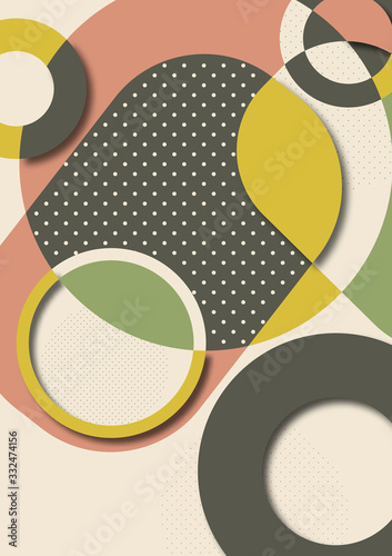Abstract color geometric shapes. Modern design background. Business presentation design template, cover, brochure, flyer, web banner.