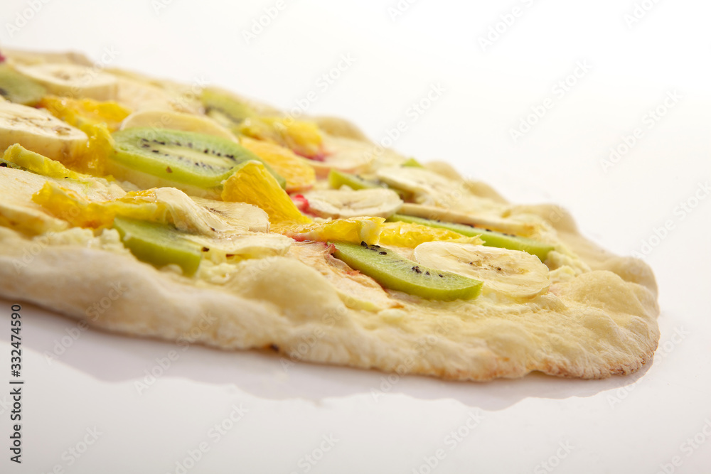 Flatlay of Italian pizza on wooden background. Rustic homemade pizzas with salami, bacon, cheese, eggs and raw vegetables on shabby wooden background. Healthy vegetarian fungi pizza Flatlay of Italian pizza on wooden background. Rustic homemade pizzas with salami, bacon, cheese, eggs and raw vegetables on shabby wooden background. Healthy vegetarian fungi pizza