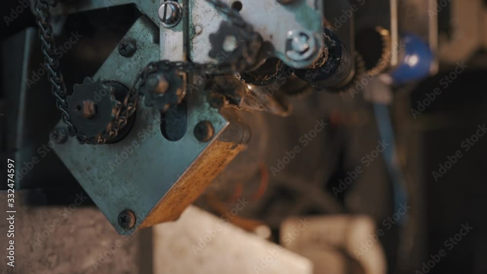 Close up handle shot of automatic mechanism Close up handle shot of automatic mechanism