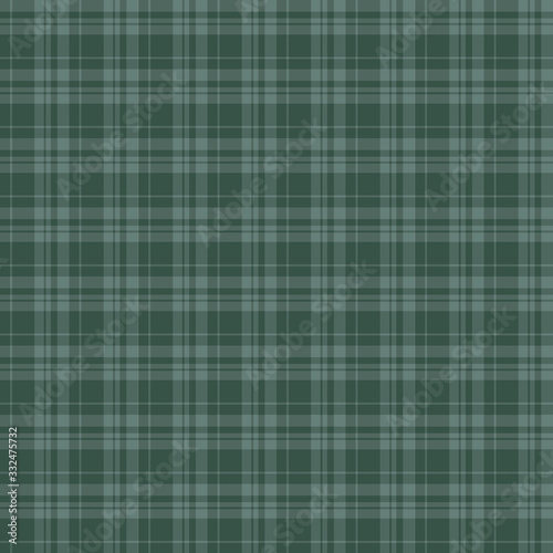 Seamless pattern in exquisite discreet dark green colors for plaid, fabric, textile, clothes, tablecloth and other things. Vector image.