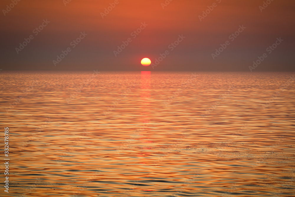 Dawn. Sunrise at sea. Seascape. Black Sea