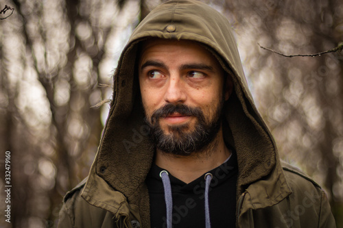 portrait of man with the hoodie on