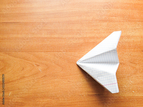 board with knife on wooden background