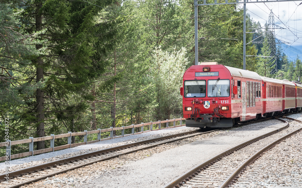 Regional train comes to the station, Switzerland Regional train comes to the station, Switzerland