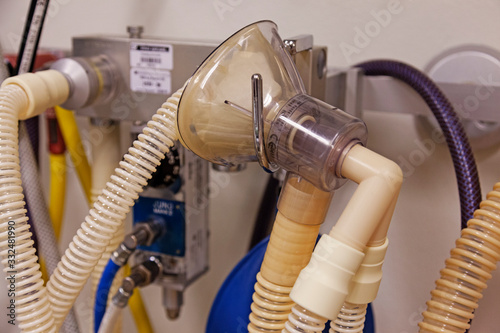 Photos respiratory mask for nitrous oxide with hoses
