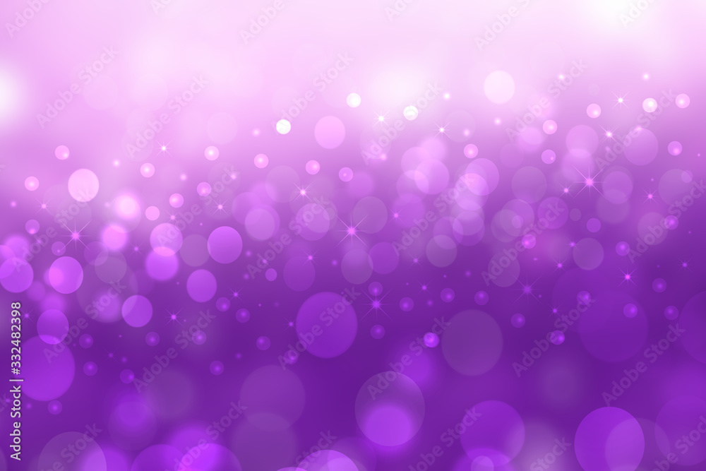 A festive abstract gradient purple pink background texture with glittering stars and bokeh circles. Card concept for Happy New Year, party invitation, valentine or other holidays. A festive abstract gradient purple pink background texture with glittering stars and bokeh circles. Card concept for Happy New Year, party invitation, valentine or other holidays.