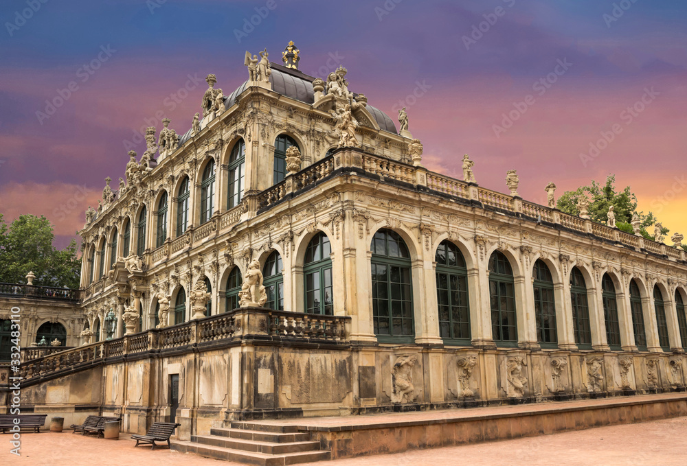 Obraz premium Zwinger palace, art gallery and museum in Dresden, Germany.
