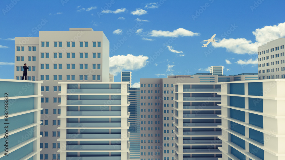 Fototapeta premium House choice and real estate concepts, original 3d rendering