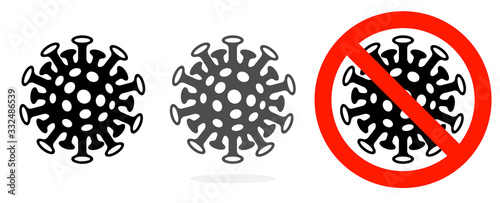 Set of covid-19 molecules.
