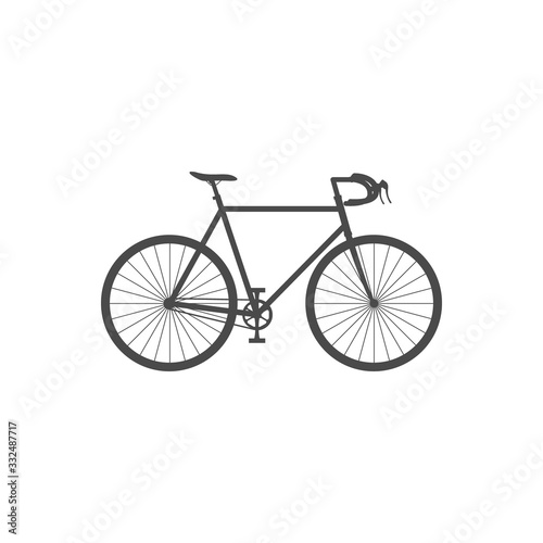 Road bike isolated simple icon on white background. © Artur
