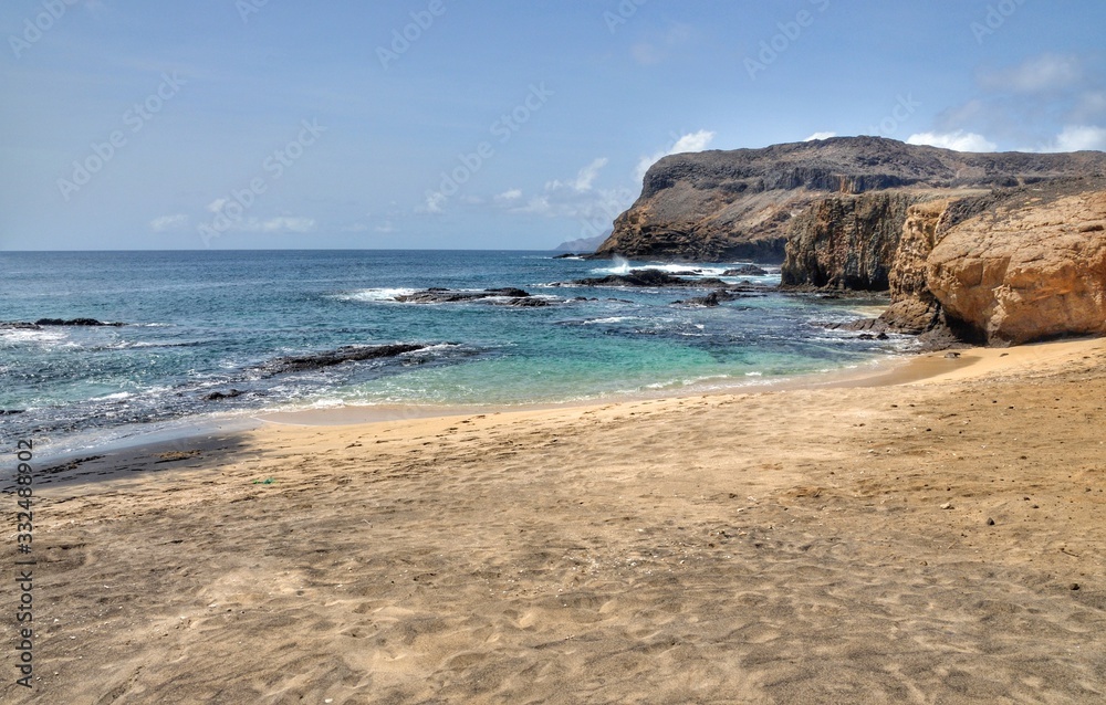 The beach and blue water of Djeu