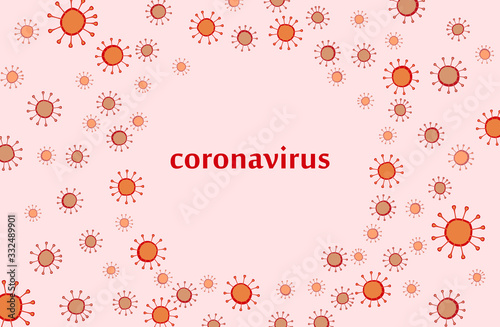 Vector illustration Coronavirus 2019-nCoV background. Pandemic medical health risk, immunology, virology, epidemiology concept.