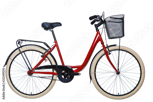Urban bicycle on isolated white background