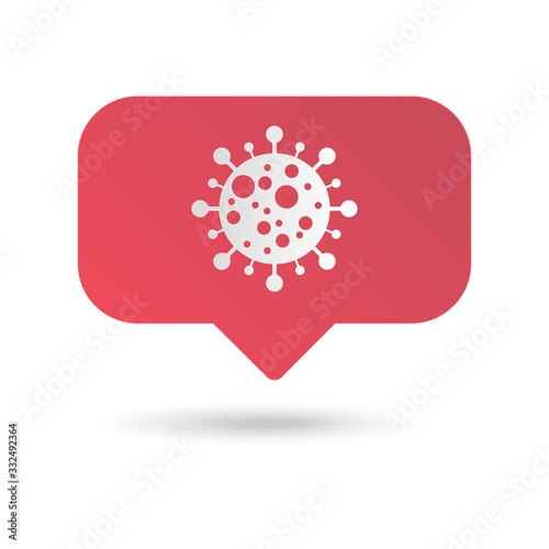 coronavirus covid bacteria icon social media vector
