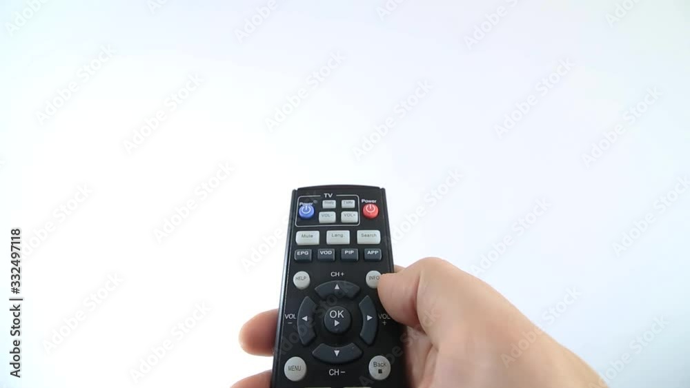 Turning on a TV with a remote control Turning on a TV with a remote control
