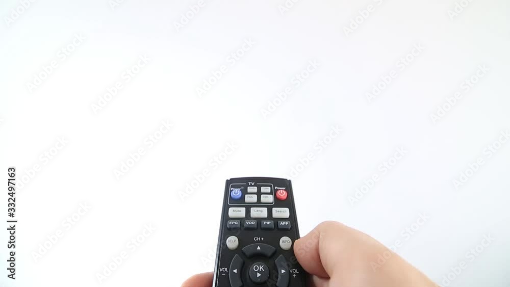 Turning on a TV with a remote control Turning on a TV with a remote control