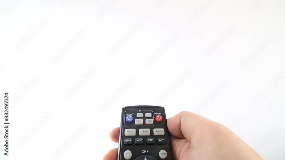 Turning on a TV with a remote control Turning on a TV with a remote control