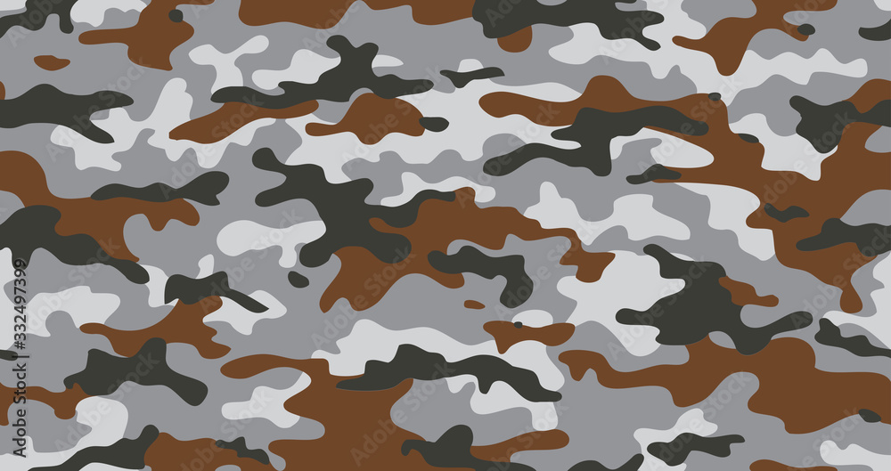 Military Camouflage Seamless Pattern. Khaki Texture. Trendy