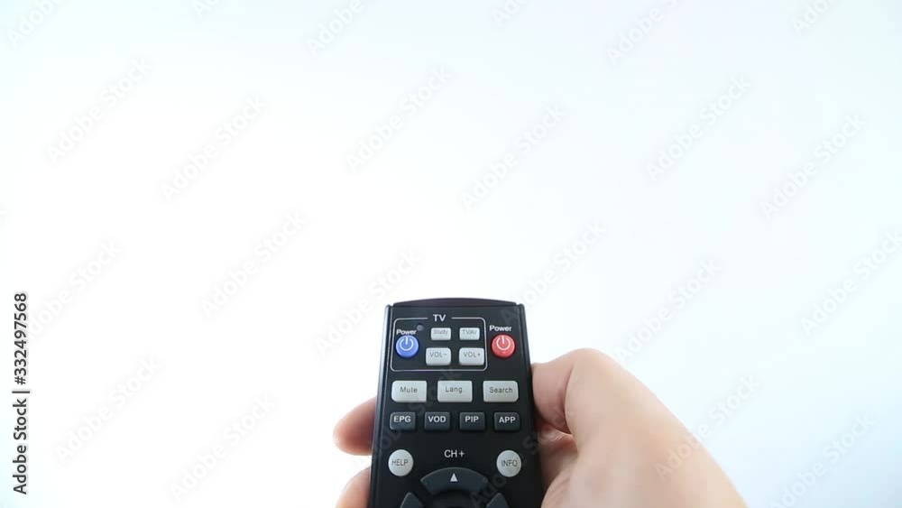 Turning on a TV with a remote control Turning on a TV with a remote control