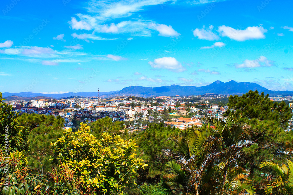 View of Dalat, Vietnam. Dalat is located in the South Central Highlands of Vietnam