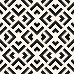 Canvas schilderij Ruiten patronen Monochroom geometrisch raster met pijlen  © Olgastocker