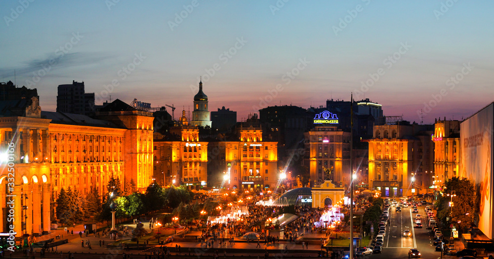 Kyiv city at night