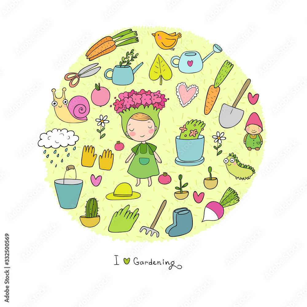 cute-cartoon-flower-fairy-and-set-of-garden-objects-plants-pots-and