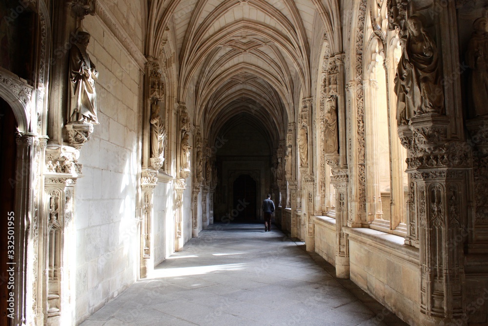 Monastery cloister, seeking the solitude of these sites