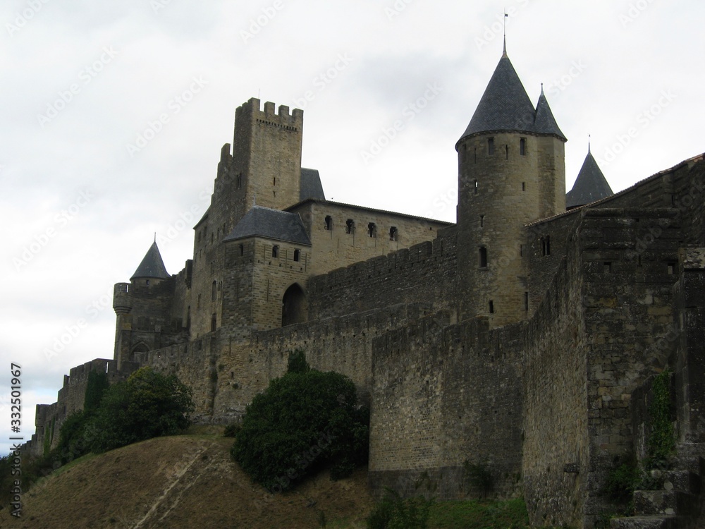 View of one of the entrances of Carcassonne