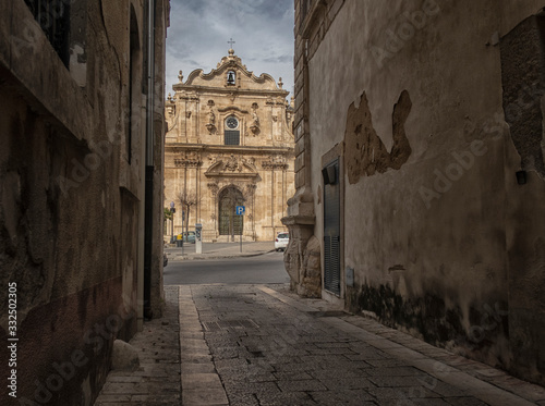 Fototapeta Naklejka Na Ścianę i Meble -  Scicli cityscape. View to Historical Buildings. Sicily, Italy.