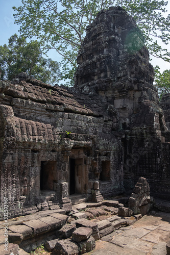 Picturesque scenery of ruins of religious temple
