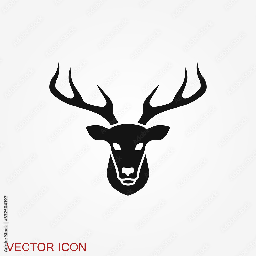 Moose icon isolated on background, animal symbol Moose icon isolated on background, animal symbol