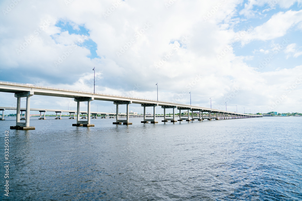 Fototapeta premium The Peace river at Punta Gorda and Port Charlotte