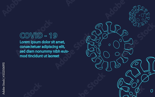 Illustrations concept coronavirus COVID-19. virus wuhan from china. Vector illustrate.  E