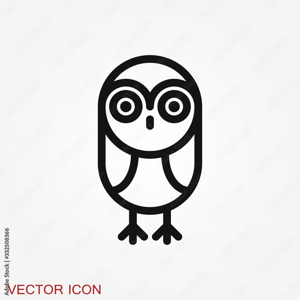 Obraz premium Owl icon. Vector images of owl on background.