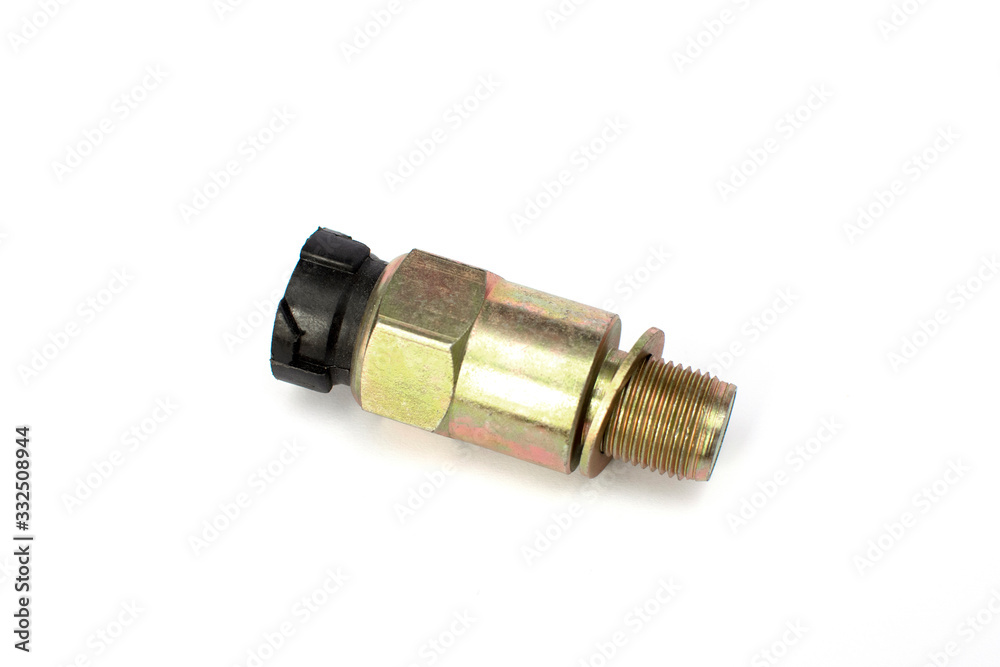 car wheel speed sensor isolated on while background car wheel speed sensor isolated on while background
