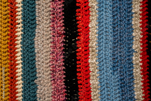 wool blanket multicolor texture handmade backround