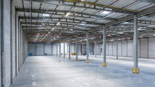 large empty warehouse - industrial architecture - hall
