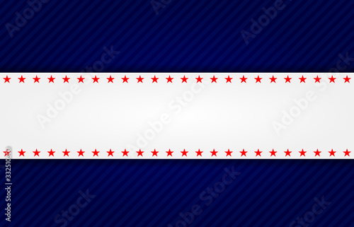 USA patriotic banner background. Vector of abstract USA patriotic design element background, with USA flag elements. Copy space available for text.