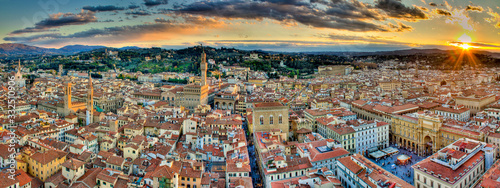 Panoramic view of Florence, Italy, from Florence Cathedral