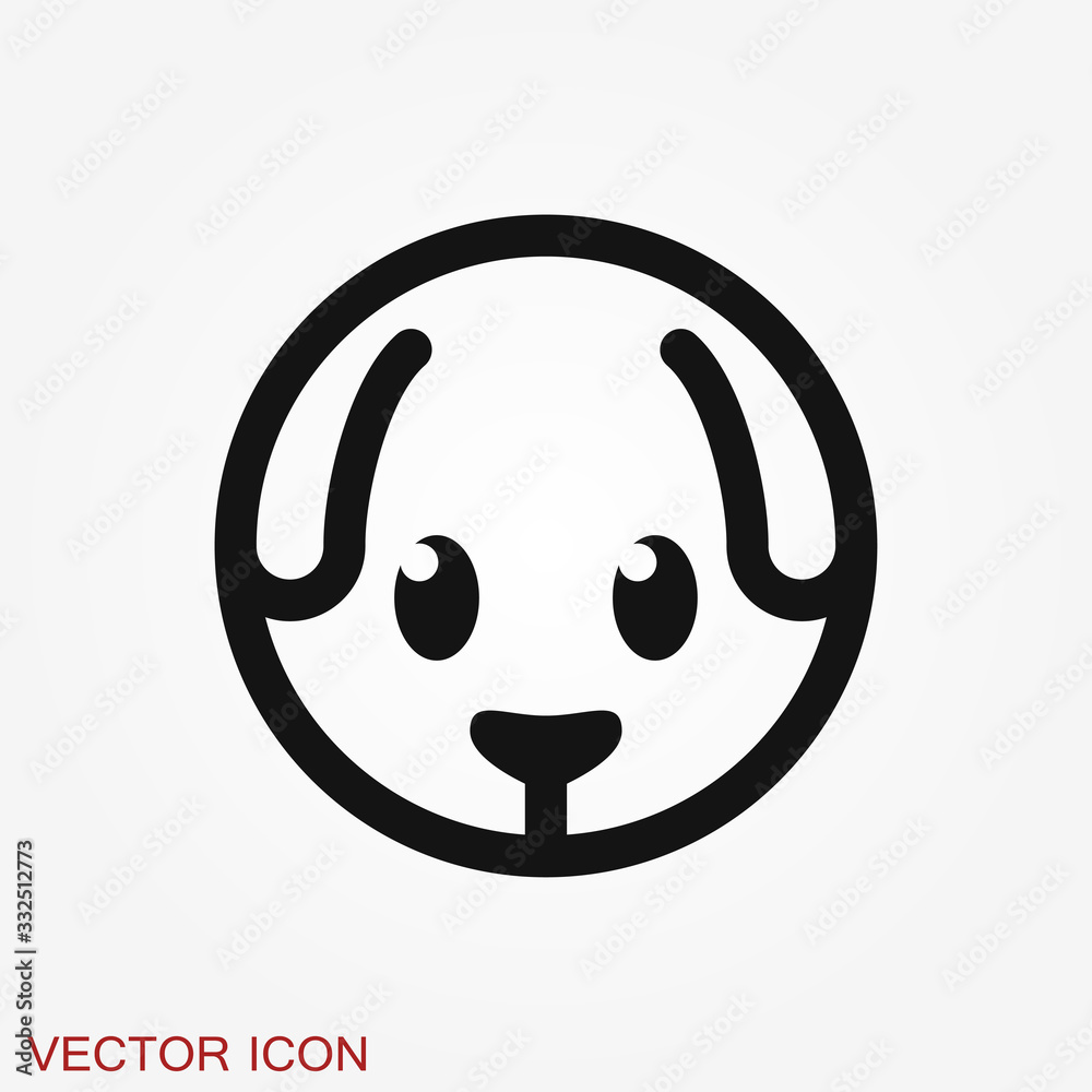Puppy icon. Dog symbol. Vector element for your design Puppy icon. Dog symbol. Vector element for your design