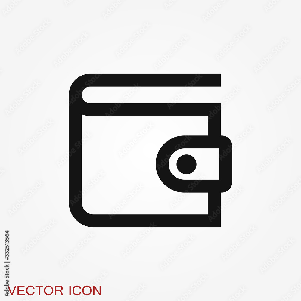 Purse vector icon. Wallet symbol for your web site design, logo, app, UI. Purse vector icon. Wallet symbol for your web site design, logo, app, UI.