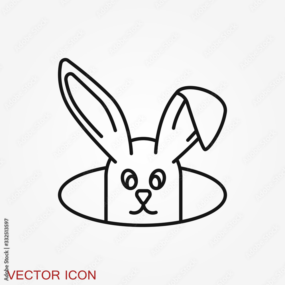 Rabbit icon vector, design on background, Rabbit Logo for your design. Animal. Rabbit icon vector, design on background, Rabbit Logo for your design. Animal.