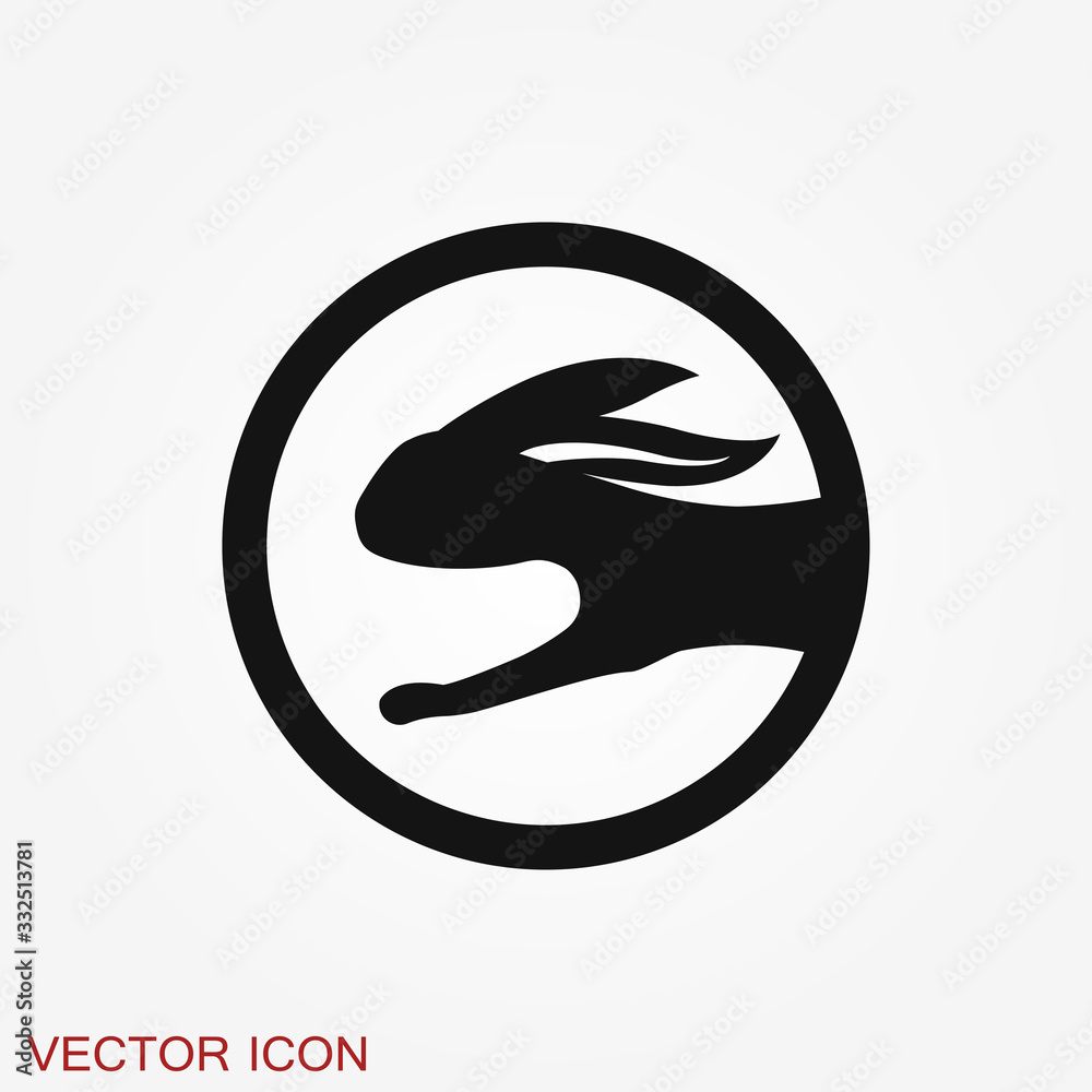 Rabbit icon vector, design on background, Rabbit Logo for your design. Animal. Rabbit icon vector, design on background, Rabbit Logo for your design. Animal.