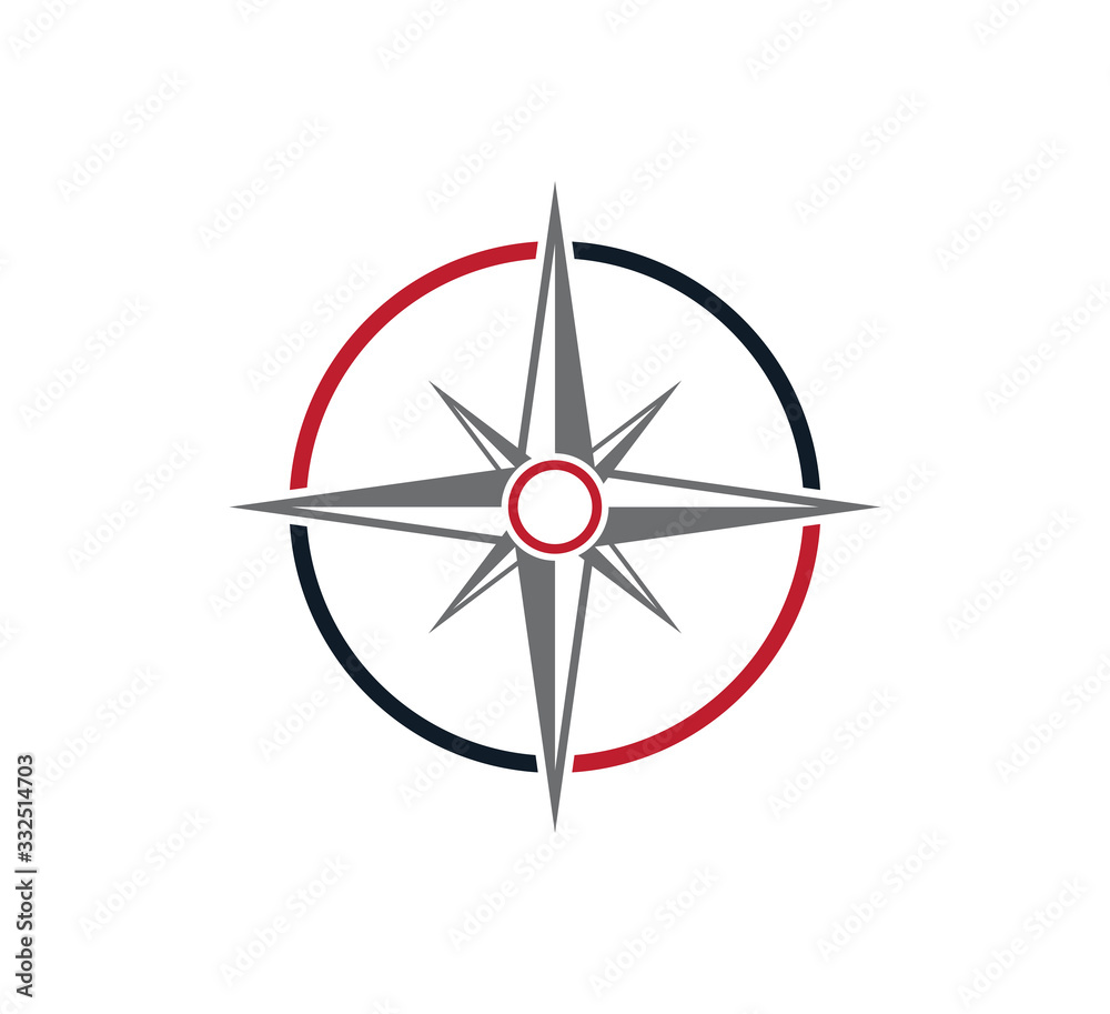 Compass icon vector logo design template Compass icon vector logo design template