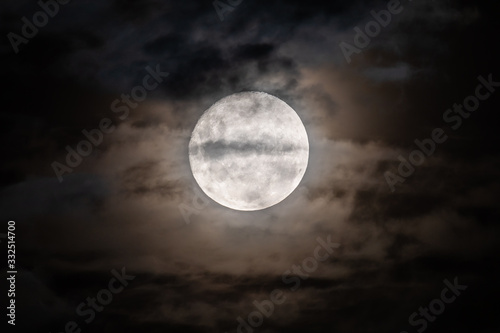 Full moon amongst the clouds